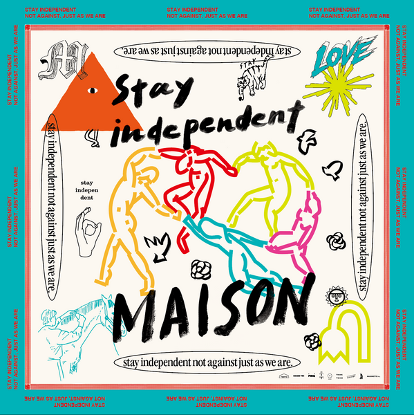 TENTO. Graphic Scarf  – stay independent –