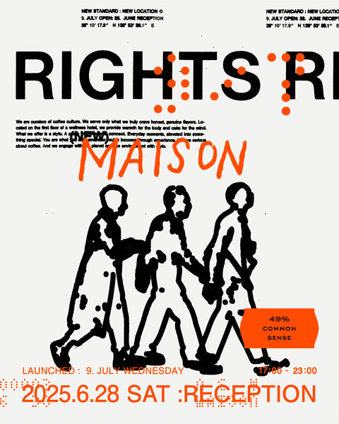 MAISON YWE. Reception Tenugui  – ALL RIGHTS RESERVED –